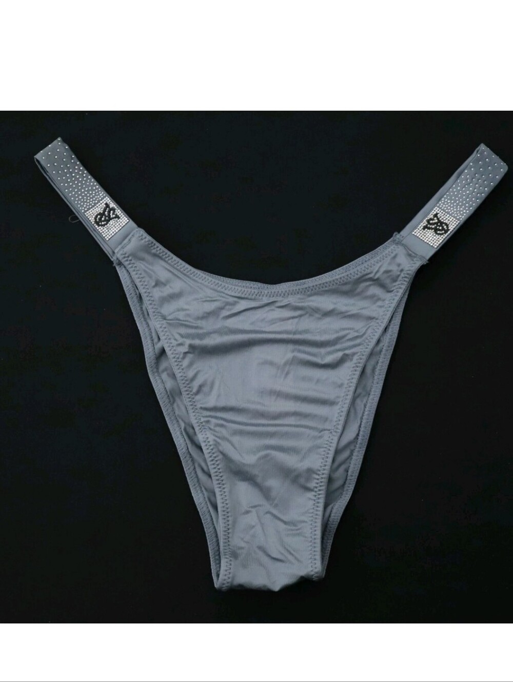 Victoria's Secret Very Sexy Scattered Shine Strap Brazilian Panty LARGE GRAY